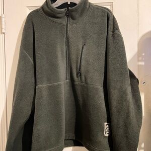 Timberland Men's Olive Zip-Up Sweater